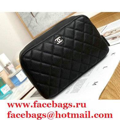 Chanel Cosmetic Vanity Case Bag 31104 Grained Calfskin Black