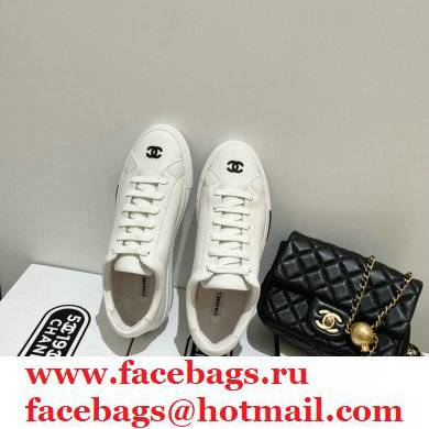 chanel white vintage sneakers with cc logo BLACK - Click Image to Close