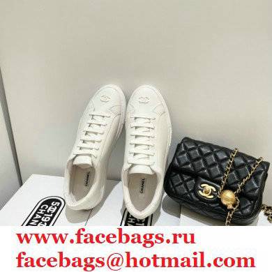 chanel white vintage sneakers with cc logo - Click Image to Close