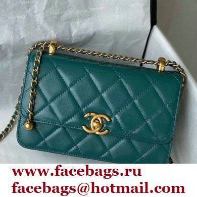 Chanel Calfskin Mini Flap Bag AS2615 Green 2021