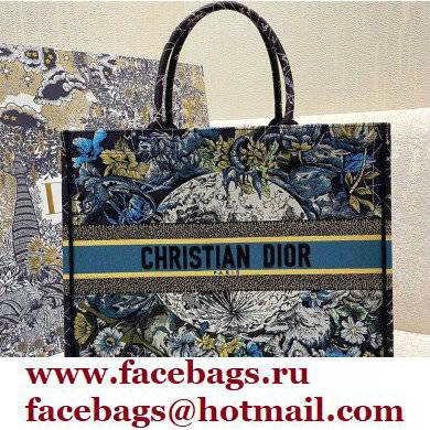 Dior Book Tote Bag in Constellation Embroidery Blue 2021