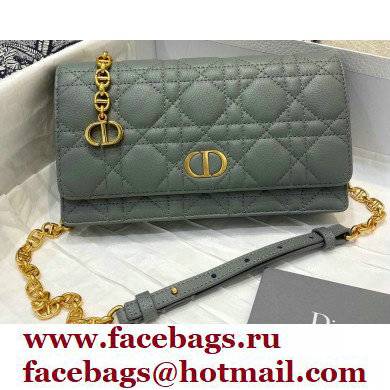 Dior Caro Belt Pouch with Chain Bag Gray 2021