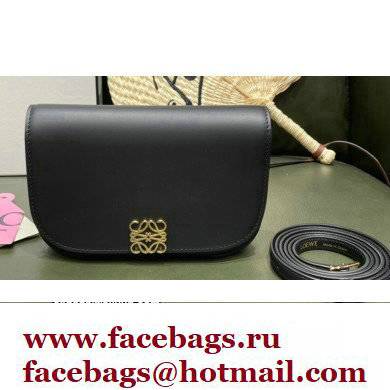 Loewe Goya Accordion Clutch Bag in Silk Calfskin Black 2021