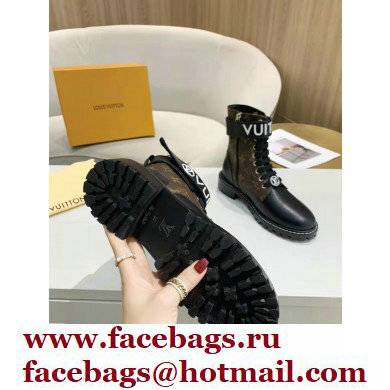 Louis Vuitton Territory Flat Ranger Ankle Boots Monogram Canvas with Adjustable Velcro Strap 2021