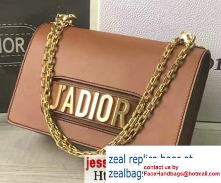 Dior Calfskin J'adior Flap Bag With Chain In Brown 2017 Dior Calfskin J'adior Flap Bag With Chain In Brown 2017