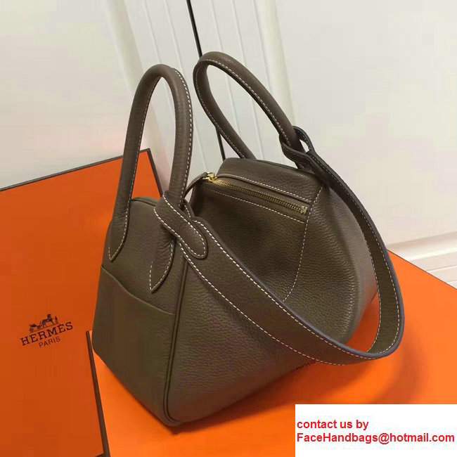 Hermes Leather Lindy 26/30cm Bag Brown - Click Image to Close