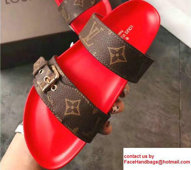 Louis Vuitton Bom Dia Mules Sandals 1A29GQ Rouge 2017