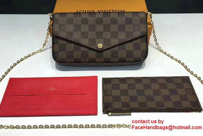 Louis Vuitton Damier Ebene Canvas Pochette Felicie Bag N63032