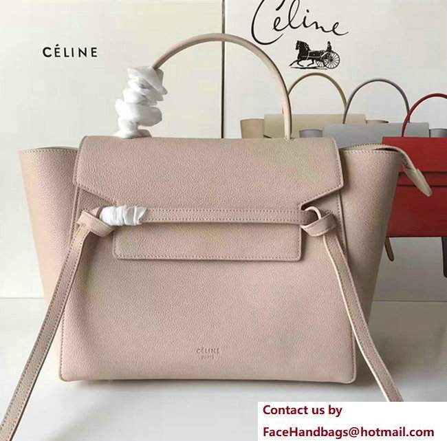 Celine Belt Tote Small Bag in Original Clemence Leather Ice Cream
