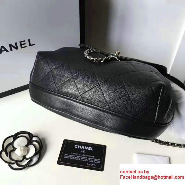 Chanel Calfskin Flap Quilting Backpack Black 2017