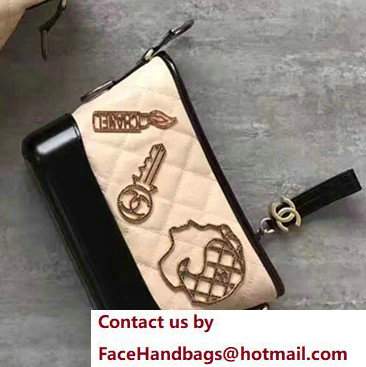 Chanel Gabrielle Metal Stud Embellished Small Hobo Bag A91810 Nude/Black 2017