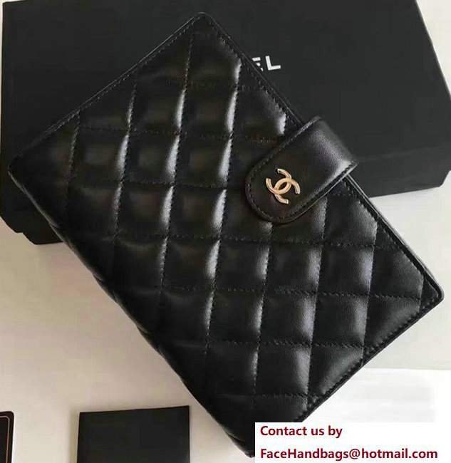 Chanel Lambskin Leather Quilting Large Agenda Cover