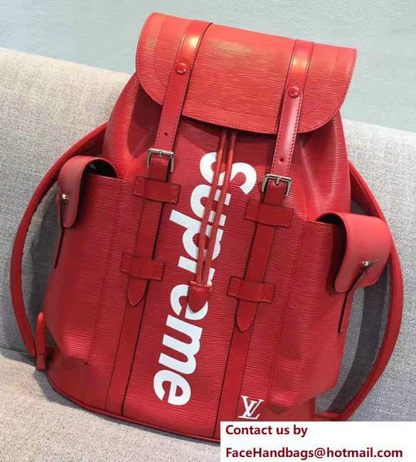 Louis Vuitton Epi Leather Supreme Christopher PM Backpack M58828 Red