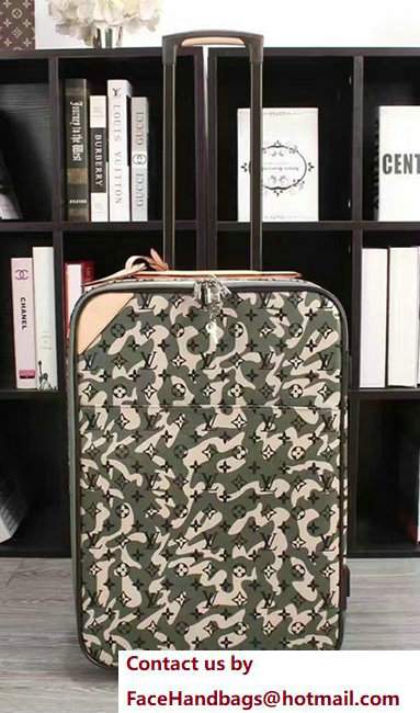 Louis Vuitton Pegase Legere 55 Monogram Canvas With Front Slot Pocket Travel Luggage Camouflage
