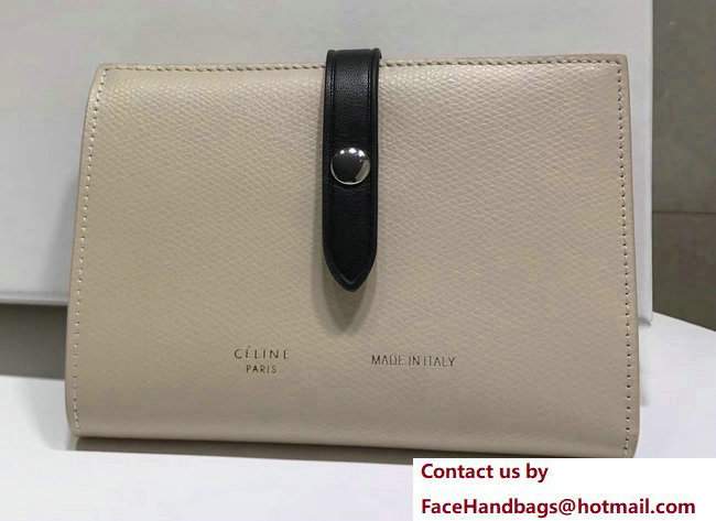 Celine Strap Medium Multifunction Wallet 104813 Beige/Black