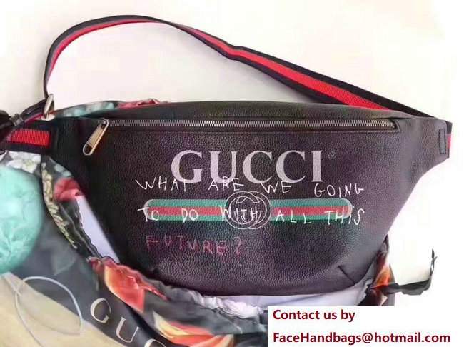 Gucci Coco Capitan Vintage Logo Belt Bag 493869 Black 2017