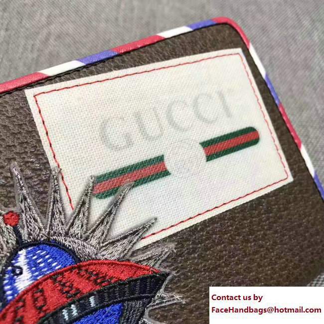 Gucci Courrier Zip Around Wallet 473909 Leather Brown 2017 - Click Image to Close