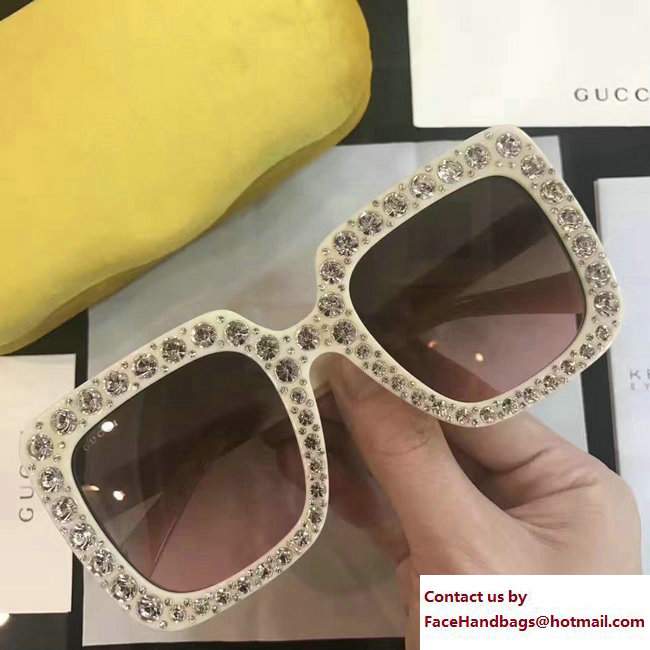 Gucci Square-Frame Metal Sunglasses 470461 01 2017