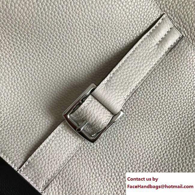 Hermes Leather Halzan Tote Bag Off White - Click Image to Close