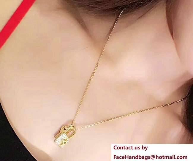 Louis Vuitton Lockit Necklace Gold