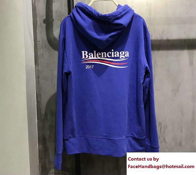 Balenciaga 2017 Print Sweater Blue