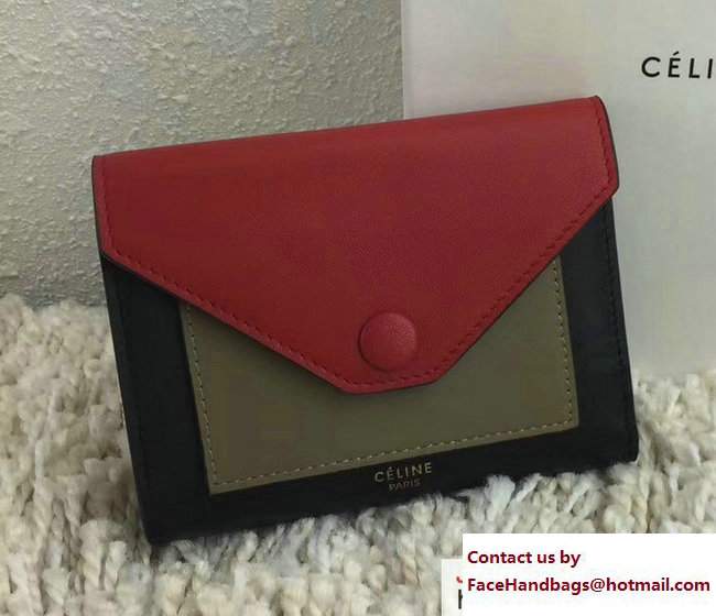 Celine Pocket Trifolded Multifunction Small Wallet 103783 02