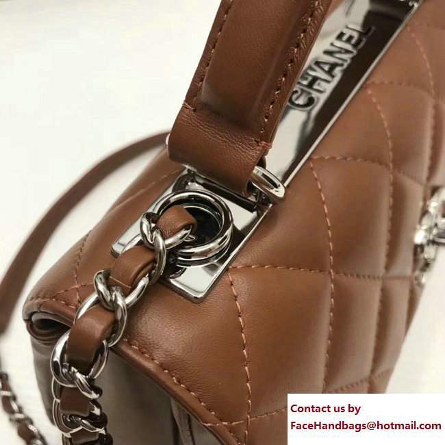 Chanel Trendy CC Small Flap Top Handle Bag A92236 Caramel/Silver 2017 - Click Image to Close