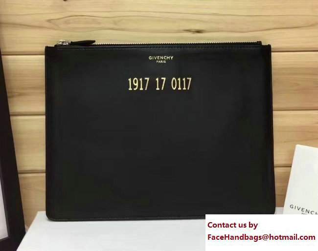 Givenchy Clutch Pouch Bag 1917 17 0117 Black 2017