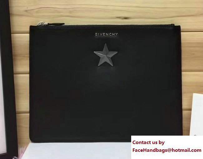 Givenchy Clutch Pouch Bag Black Star 2017