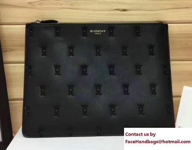 Givenchy Clutch Pouch Bag Crown Black 2017