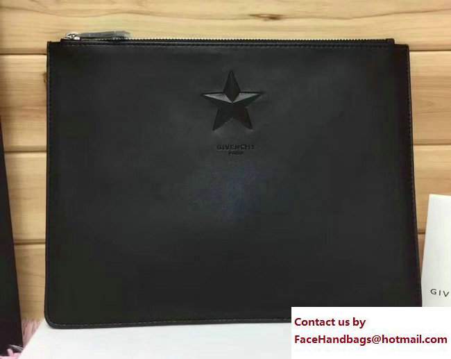 Givenchy Clutch Pouch Bag Star Black 2017