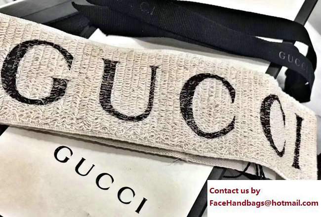 Gucci Elastic Headband 491820 White 2017