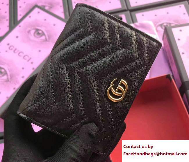Gucci GG Marmont Card Case 466492 Black 2017