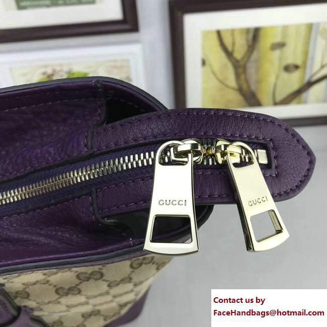 Gucci Original GG Canvas Tote Large Bag 387602 Purple - Click Image to Close