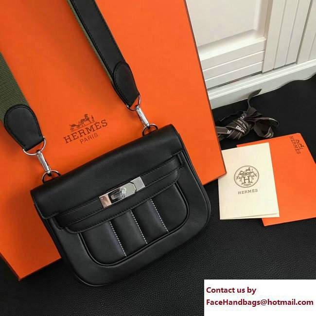 Hermes Swift Leather Mini Berline Bag Black - Click Image to Close