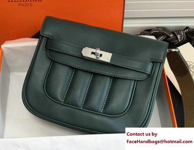 Hermes Swift Leather Mini Berline Bag Green - Click Image to Close