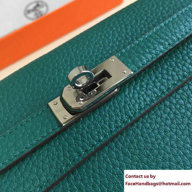 Hermes Togo Leather Kelly Long Wallet Green - Click Image to Close