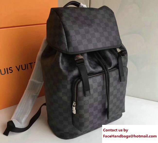 Louis Vuitton Damier Graphite Canvas Zack Backpack Bag N40005 2017
