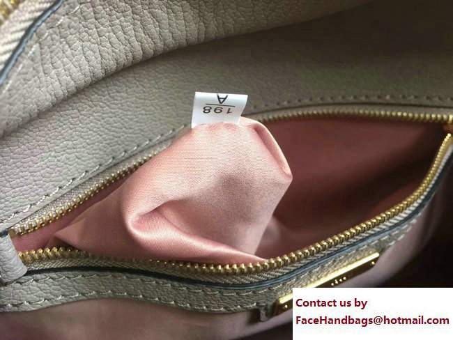 Miu Miu Madras Bow Top Handle Bag 5BA055 Light Gray 2017