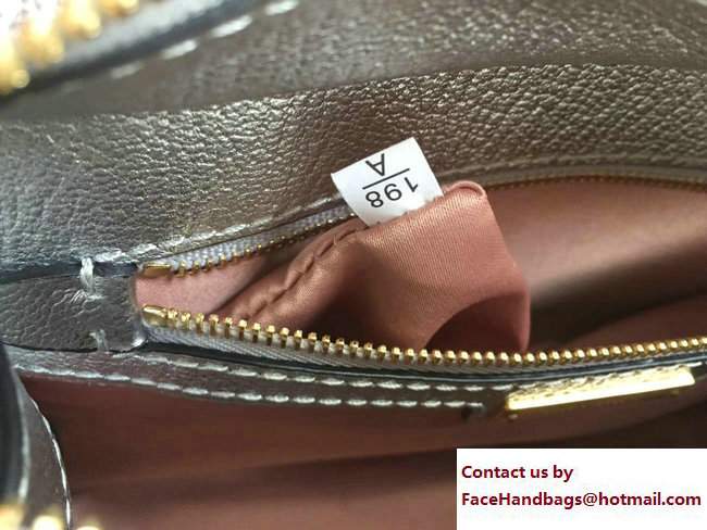 Miu Miu Madras Bow Top Handle Bag 5BA059 Silver 2017 - Click Image to Close