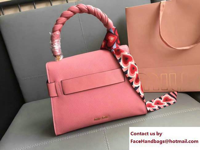Miu Miu Madras Miu Click Top Handle Bag 5BA046 Pink 2017