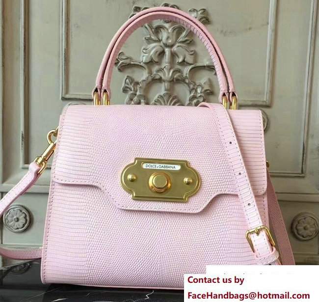 Dolce & Gabbana Welcome Handbag In Lizard Pattern Leather Pink 2018 ...