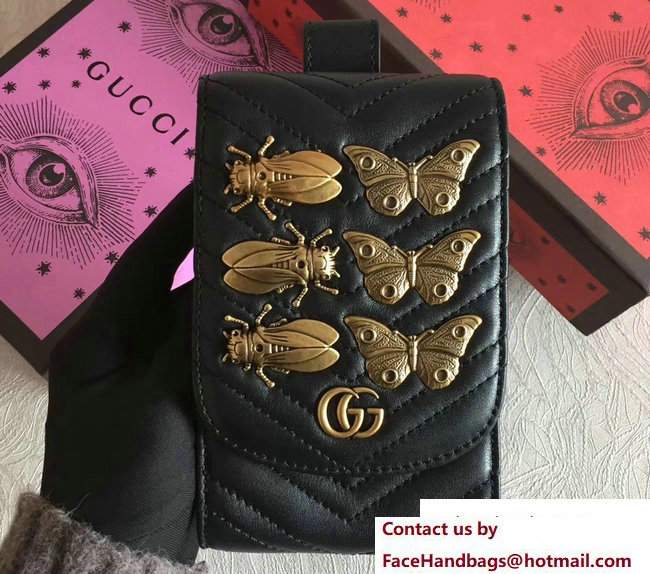 Gucci GG Marmont Animal Studs Belt Accessory Phone Case Pouch Bag 488420 2017