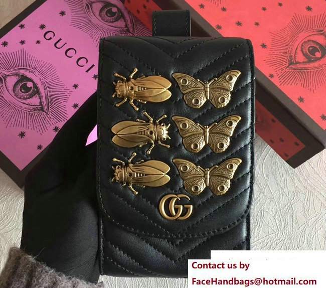 Gucci GG Marmont Animal Studs Belt Accessory Phone Case Pouch Bag