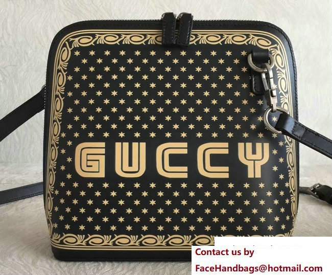 Gucci Guccy Printed Crossbody Bag 501122 Black Spring 2018