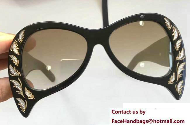 Gucci Oversize Acetate And Mother Of Pearl Sunglasses 470469 07 2017
