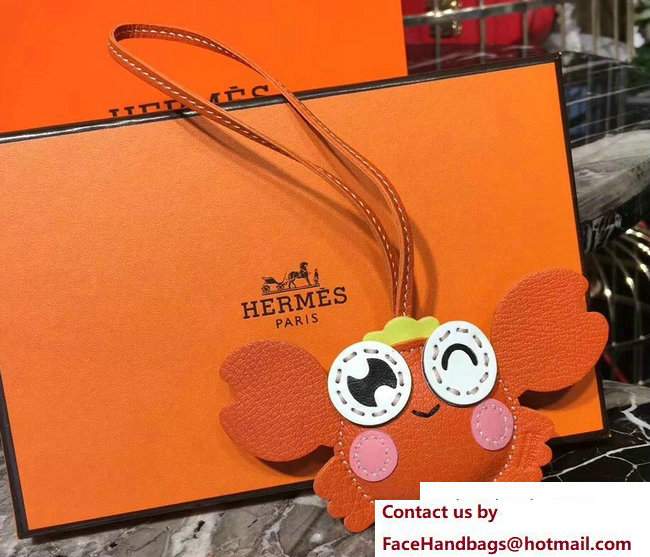 Hermes Crab Leather Bag Charm 16