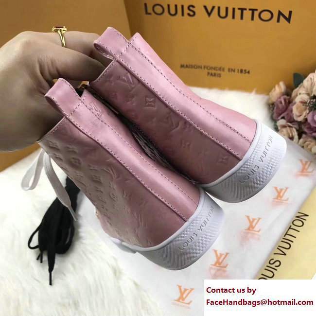 Louis Vuitton Stellar High-Top Sneakers Boots 1A2XPH Pink 2017 [Louis-Vuitton-Stellar-High-Top ...