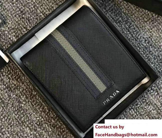 Prada Intarsia Saffiano Leather Wallet 2MO513 Black 02 2018