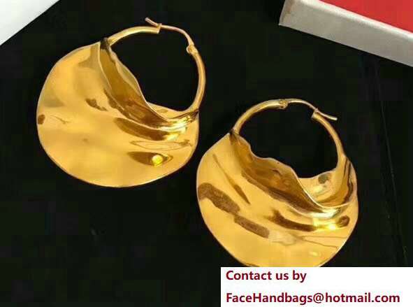 Celine Swirl Bag Hoops In Brass With Gold Finishing Earrings 2018